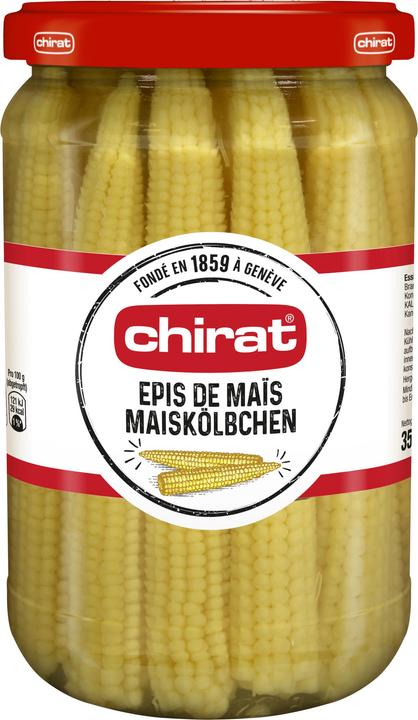 Produktbild Chirat Maiskölbchen Mais in Essig für Raclette, Fondue, Apéro und Grillieren (549 g)