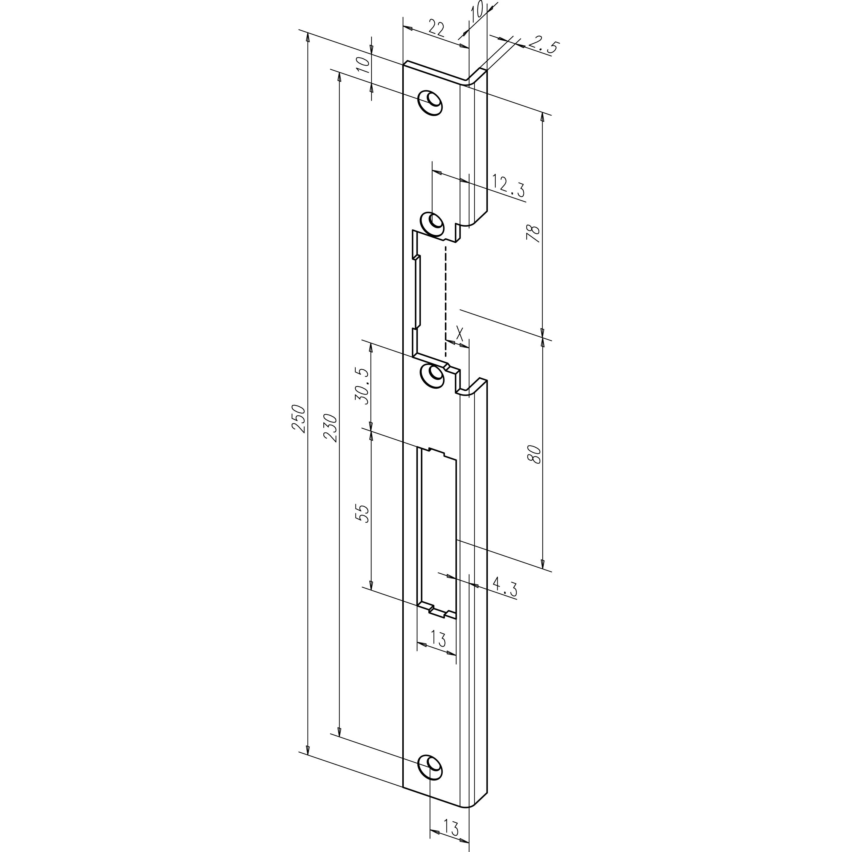 effeff, Connettori in legno, Frontali angolari per apriporte elettrico Profix 2 (1 pz.)