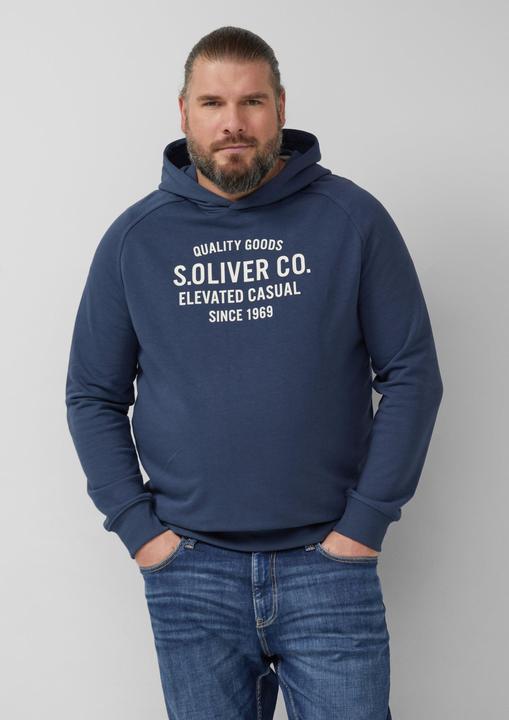 Produktbild s.Oliver Sweatshirt Kapuzenpullover mit Raglanärmeln und Frontprint (XXL)