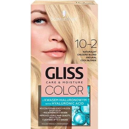 Schwarzkopf, Haarfarbe, Gliss Color Hair Dye 10-2 Cool Natural For blonde hair