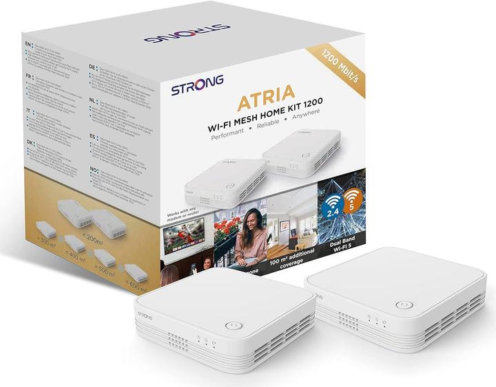 Actual product image Strong Atria Wi-Fi Mesh Home Kit 1200v2 (867 Mbit/s, 300 Mbit/s)