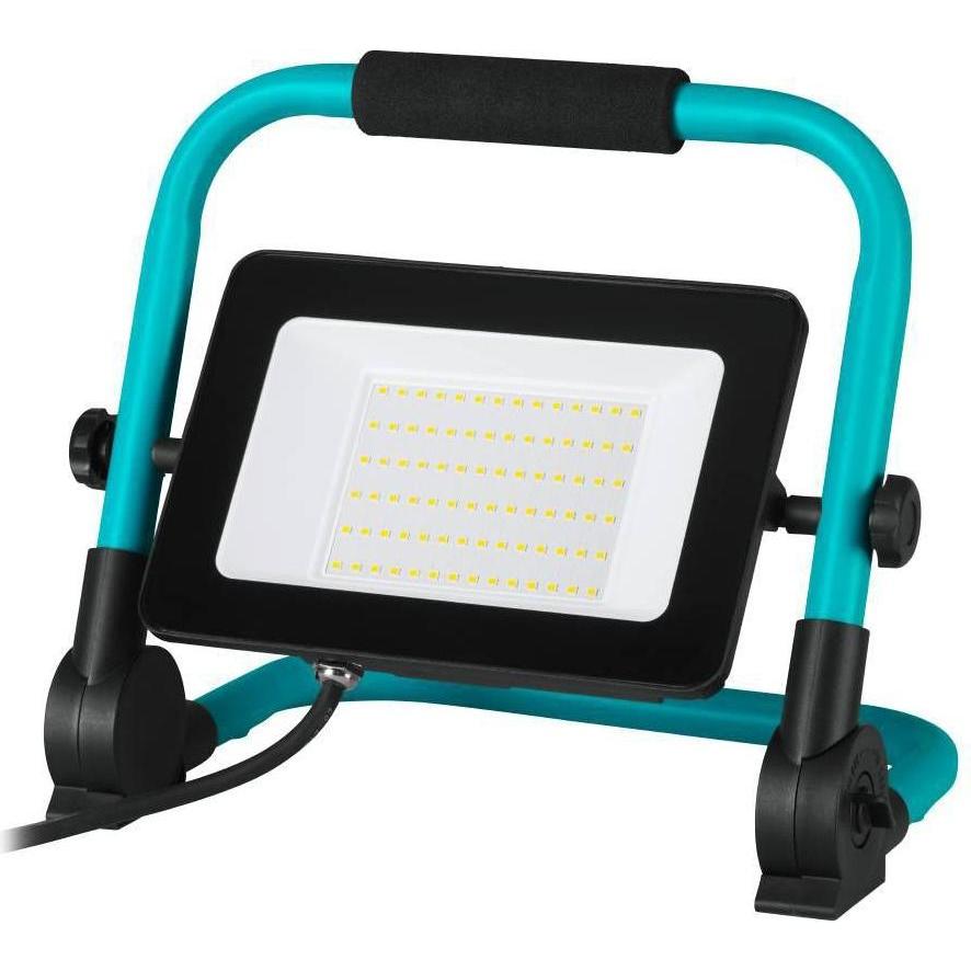 EGLO, Arbeitsleuchte, 900531 AVELAR LED Stehleuchte 52W 250x185mm Schwarz Türkis Weiss Neutralweiss IP65