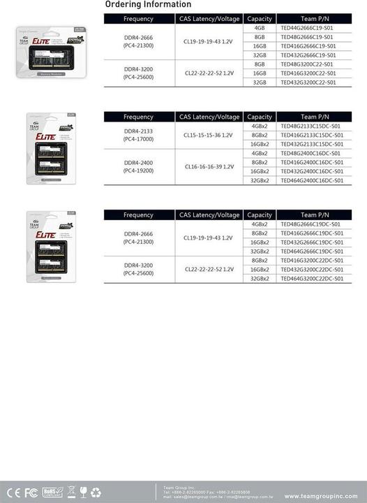 Actual product image Team Group Elite (1 x 16GB, 3200 MHz, DDR4-RAM, SO-DIMM)