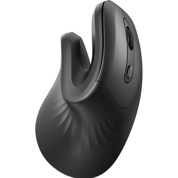 Nilox Vertical Wireless Mouse Black (Senza fili), Mouse, Nero