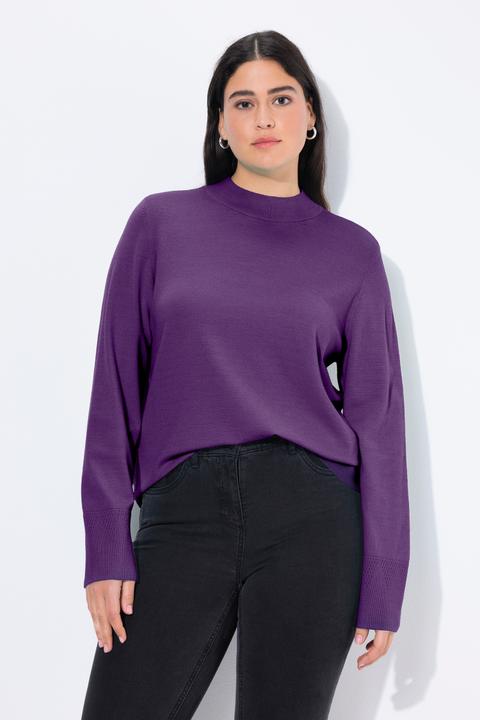 Produktbild Ulla Popken Pullover, Stehkragen, Langarm, Rippbündchen (56)