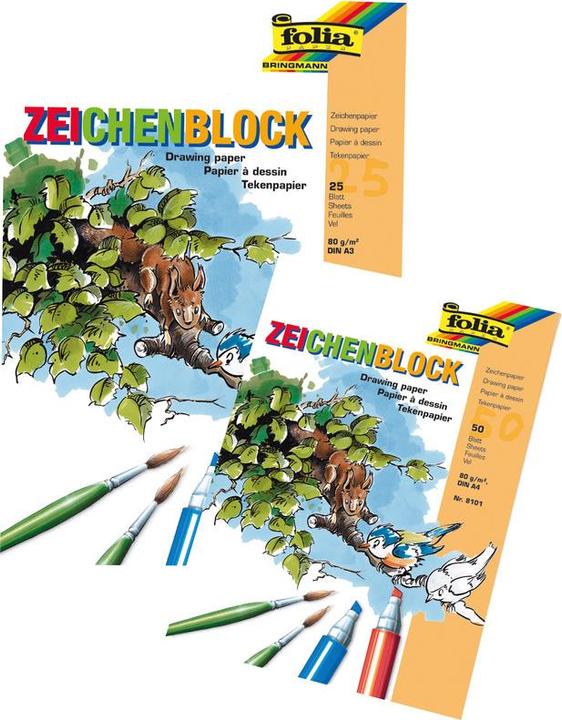 Actual product image Folia Mahlblock (A4, Plain, Soft cover)