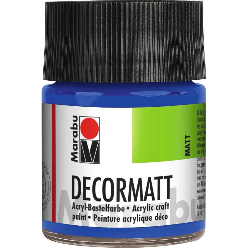 Marabu, Künstlerfarbe + Bastelfarbe, Decormatt Acryl (Marineblau, 50 ml)