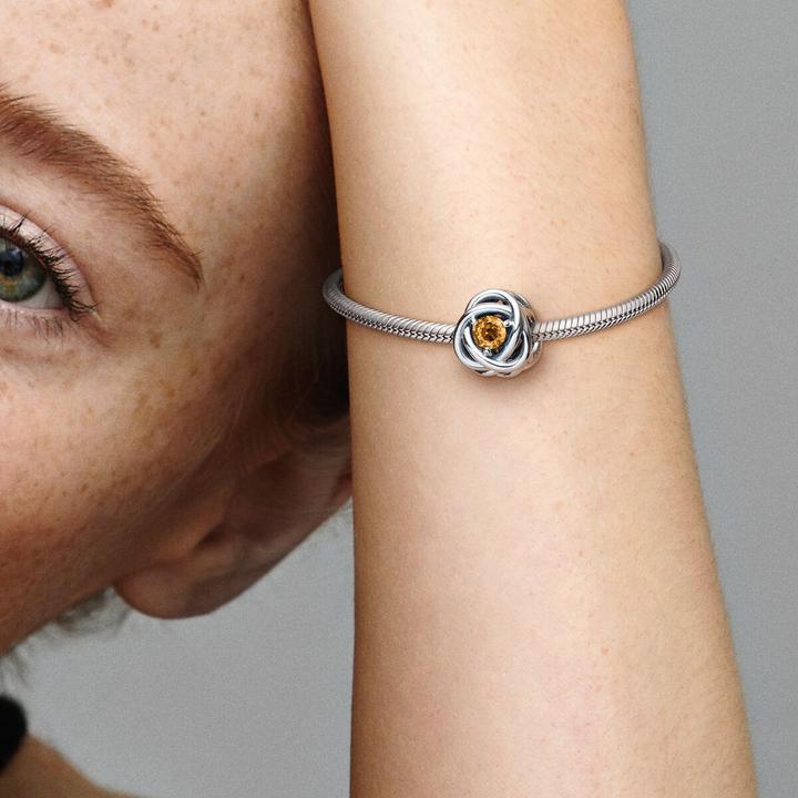 Image du produit Pandora Pierre de naissance de novembre Charm cercle d'éternité couleur miel (Argent sterling 925)