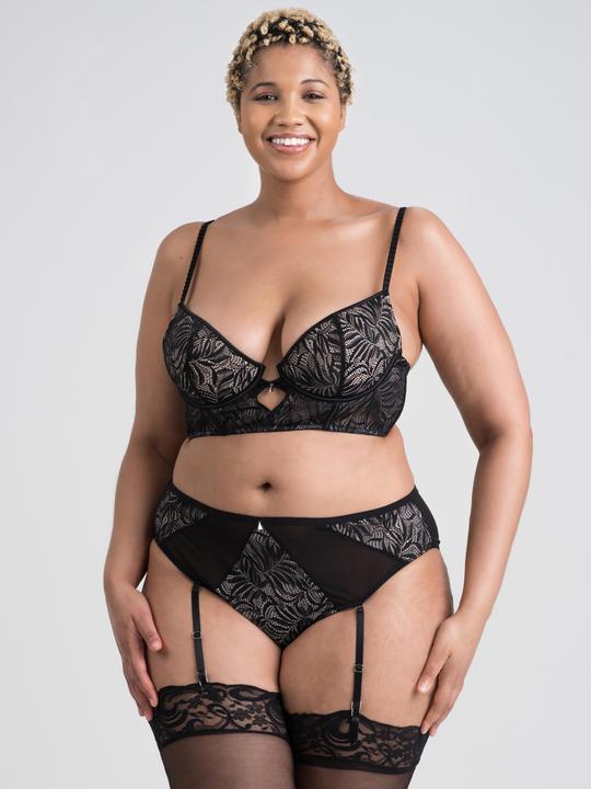 Produktbild Lovehoney Parisienne Charm Lace Crotchless Bra Set (5XL, 6XL)