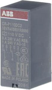 Actual product image ABB CR-P110DC2 Pluggable interface relay 2We, A1-A2=110VDC, 250V/8A 1SVR405601R8000
