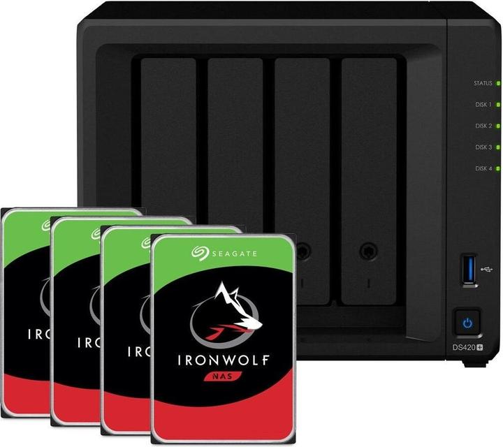 Productafbeelding Synology DS420+ (4 x 6 TB, Seagate Ironwolf)