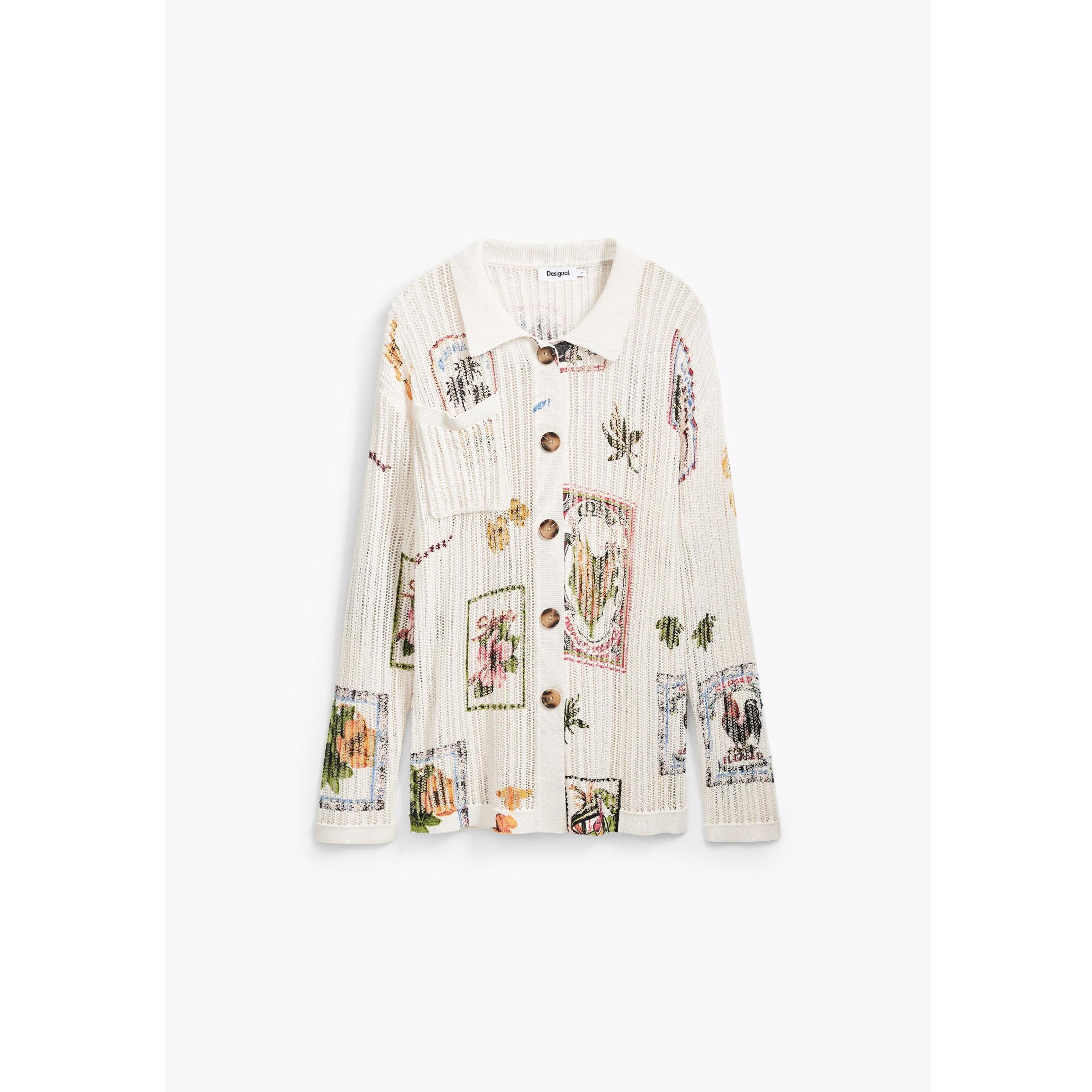 Desigual Donna Bianco Donne, Felpa + Maglione, Bassel, (S)