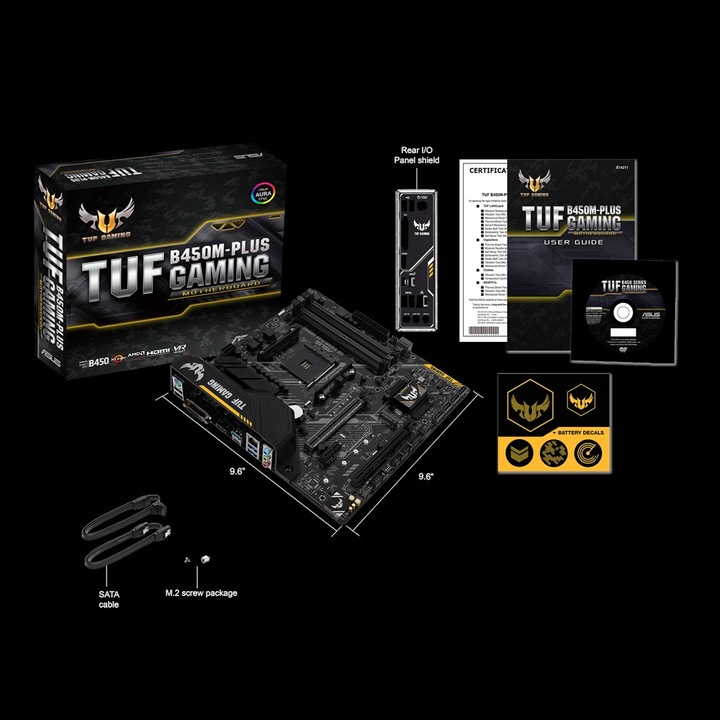 Produktbild ASUS TUF B450M-Plus Gaming (AM4, AMD B450, mATX)