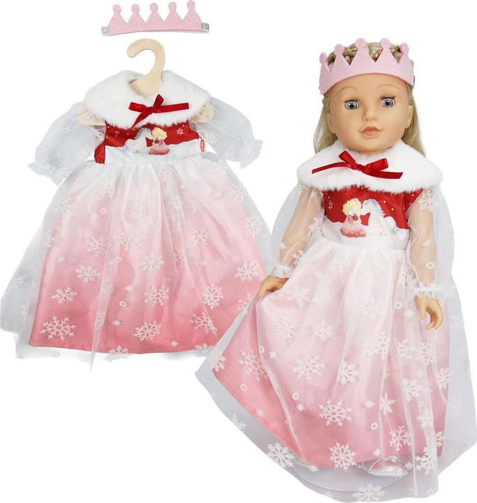 Produktbild Heless Winterprinzessin Lumi Puppenkleid mit Krone und Umhang - Grösse 28-35 cm