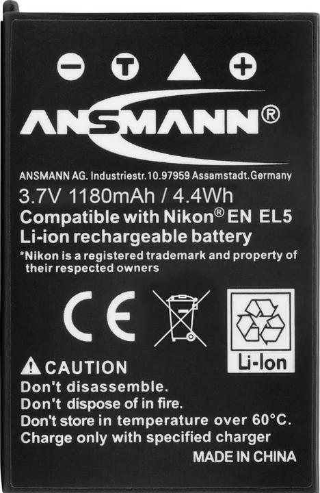 Actual product image Ansmann Nikon EN-EL5 battery (Camera battery)