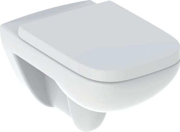 Actual product image Geberit Renova Plan Set wall-hung WC low-flush, Rimfree, with WC seat, white