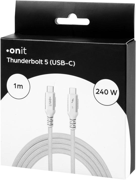 Produktbild Onit Thunderbolt-5-Kabel USB C - USB C 1 m, Weiss (1 m, USB 4.0, 240 W)