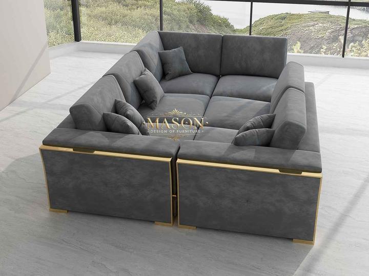 Produktbild Mason Ct MASON Modul Ecksofa "Veluto Gold" aus Samt (Ecksofa)