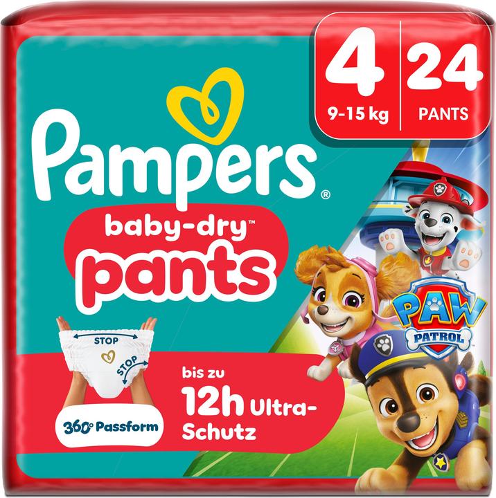 Actual product image Pampers Baby-Dry Pants Paw Patrol Limited Edition (Size 4, Pack, 24 pcs.)