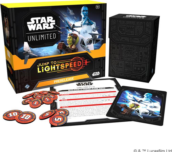 Immagine prodotto FFG Star Wars: Unbegrenzter Sprung zur Lichtgeschwindigkeit (Prerelease Box) (Inglese, Pacchetto Booster)
