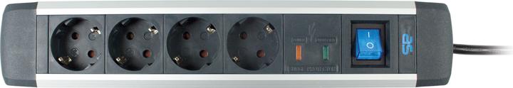 Actual product image As - Schwabe 18364 Surge protection socket strip protective contact (4 x, CEE 7/3, 1.50 m)