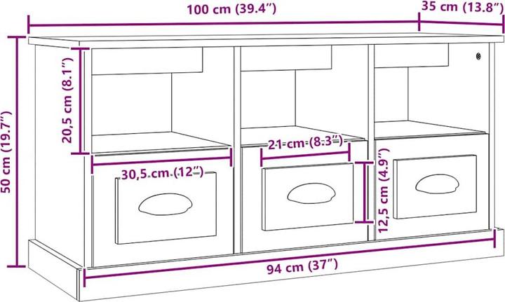 Image du produit vidaXL TV-Schrank (100 x 35 x 50 cm)