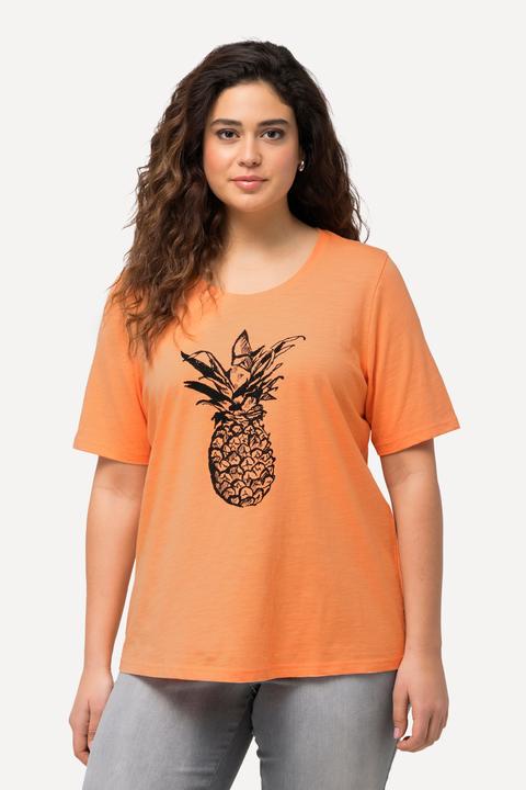 Produktbild Ulla Popken T-Shirt, Kaviarperlchen, Ananas, Rundhals, Halbarm (56)