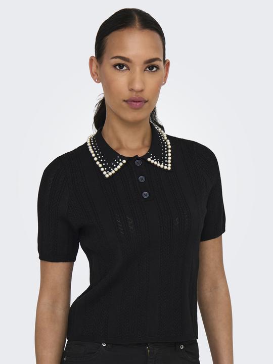Produktbild Only Normal geschnitten Polokragen Strickoberteil Polo (M)
