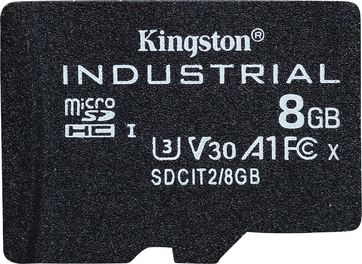 Actual product image Kingston microSDHC Industrial pSLC (8 GB, microSDHC, U3, UHS-I)