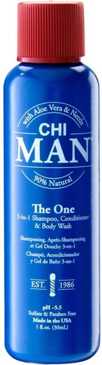 Farouk Systems Chi Man The One - 3-In-1 Shampoo, Conditioner And Body Wash 30ml (30 ml, Flüssiges Shampoo)