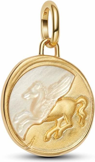 Produktbild Pandora Pegasus-Medaillon-Anhänger (585er Gelbgold, Perlmutt)