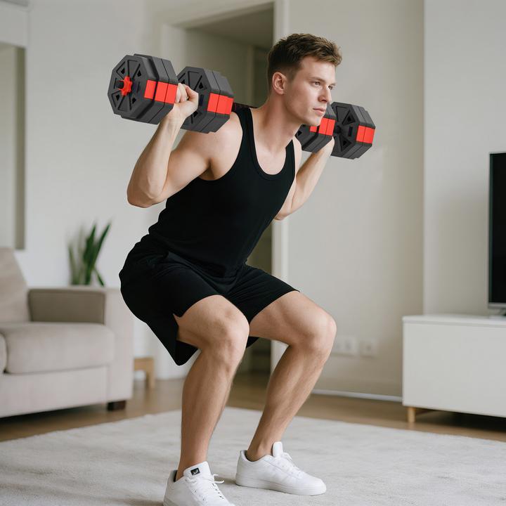 Actual product image SportNow Hanteln Set Kunststoff, Sand Rot