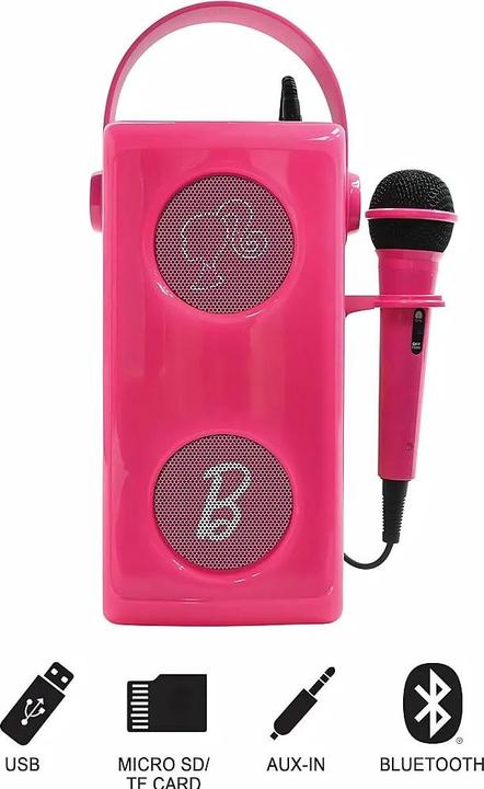 Actual product image Lexibook Barbie Luminous Bluetooth® speaker with microphone (BTP185BBZ)