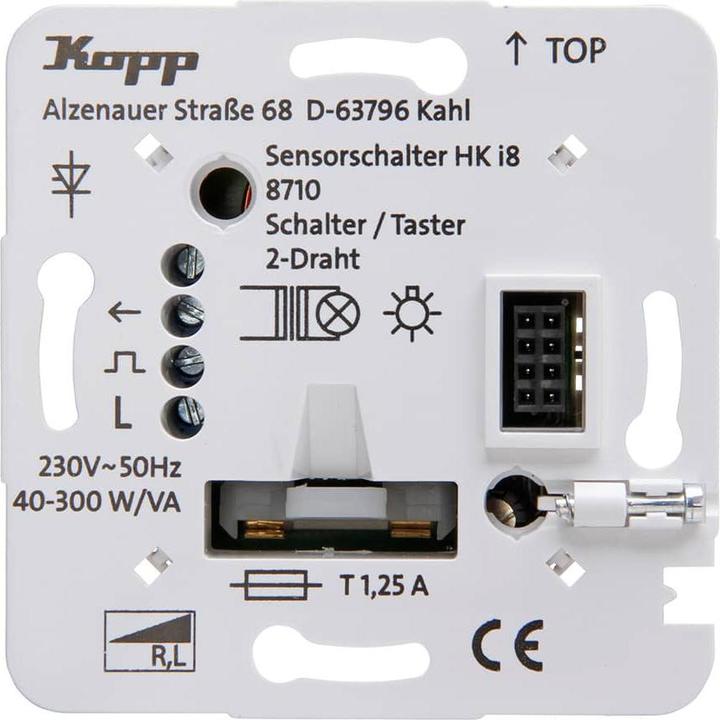 Actual product image Kopp HK i8 flush-mounted power unit switch/button 2-wire