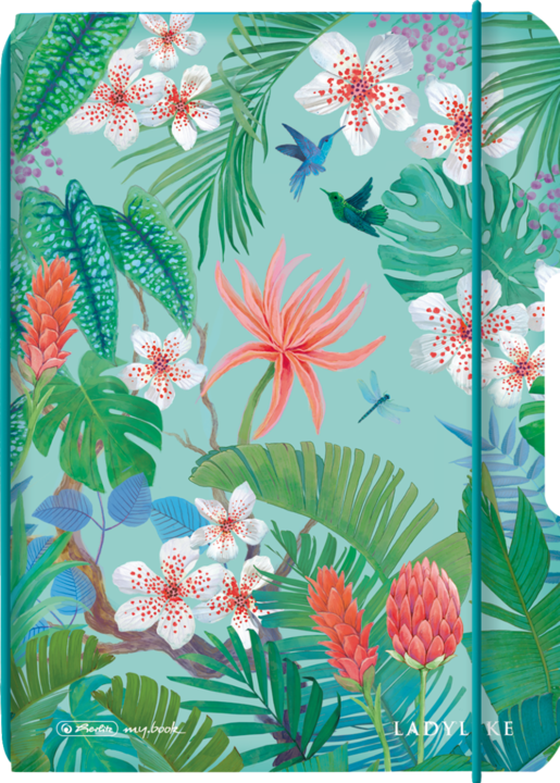 Herlitz Cahier de notes Ladylike Jungle A6, 40 feuilles, pointillés (A6, Pointillés, Couverture souple)