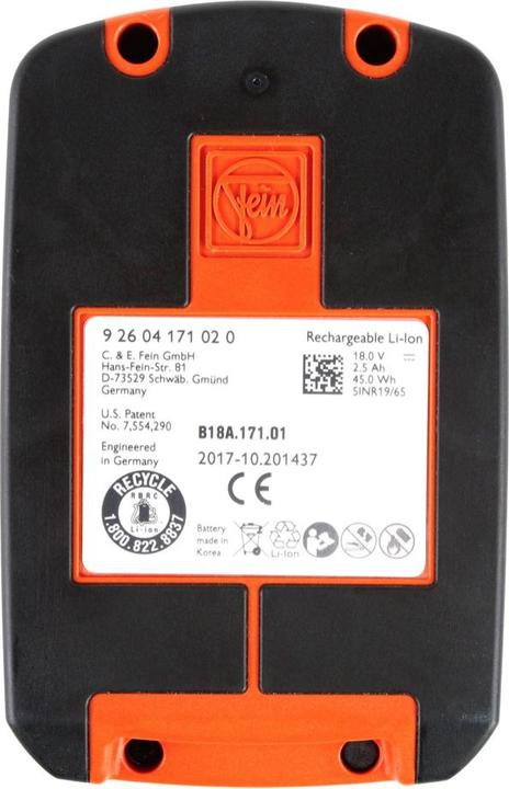 Produktbild Fein Werkzeug-Akku 92604300040 18 V (18 V)
