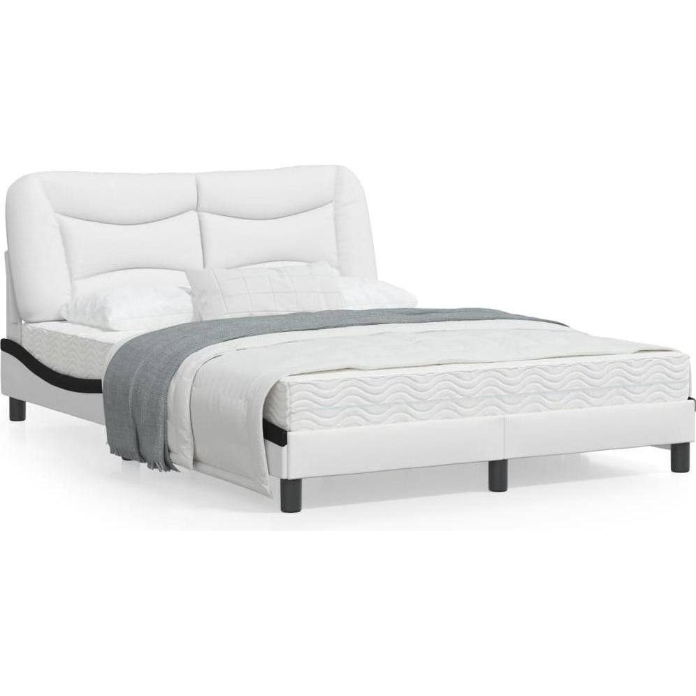 VidaXL, Bett, Bettgestell mit LED Kunstleder (120 x 200 cm)