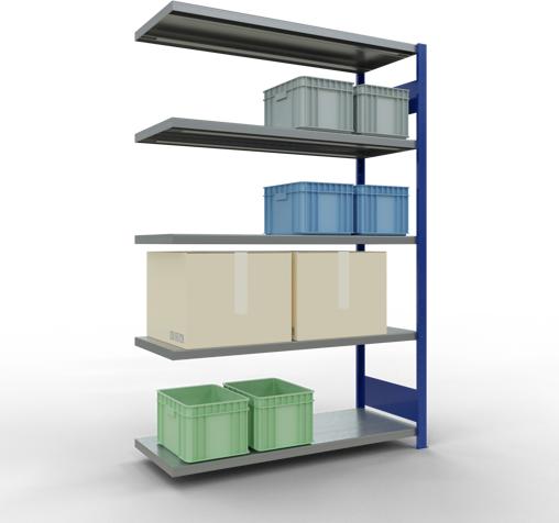 Produktbild Schulte Lagertechnik Stecksystem Anbauregal MULTIplus250 mit Längenriegel