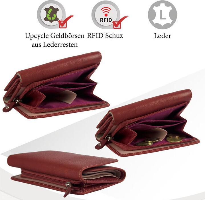 Immagine prodotto Sunsa Portafoglio da donna RFID in pelle riciclata No.5