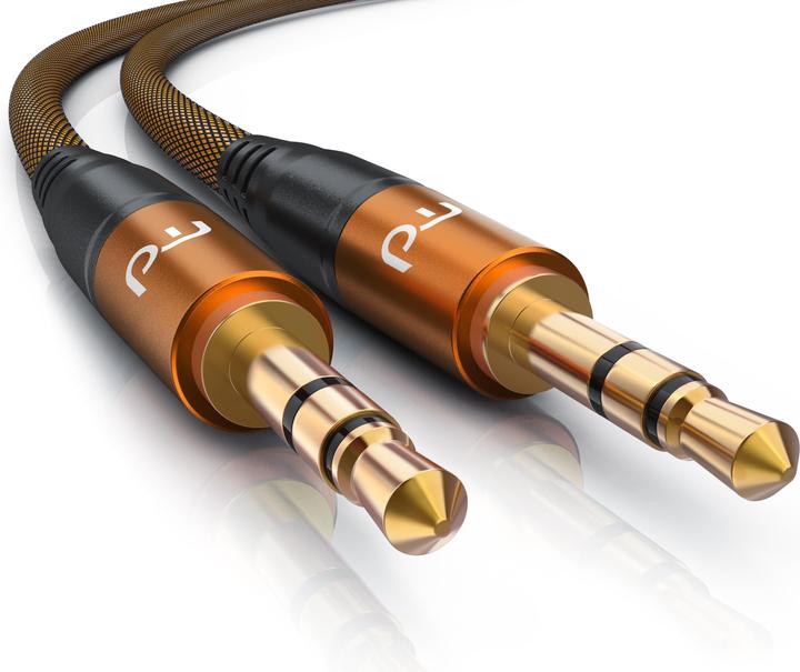 Produktbild Primewire 3,5mm Klinke Audio Kabel, AUX, Klinkenkabel, Metallstecker, Klinke Verbindungskabel, Audiokabel (2 m, AUX Kabel)