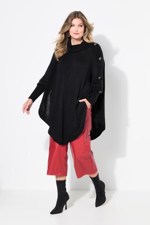 Produktbild Miamoda Pullover, Poncho-Style, Zopfmuster, Zipfelsaum (50, 52)