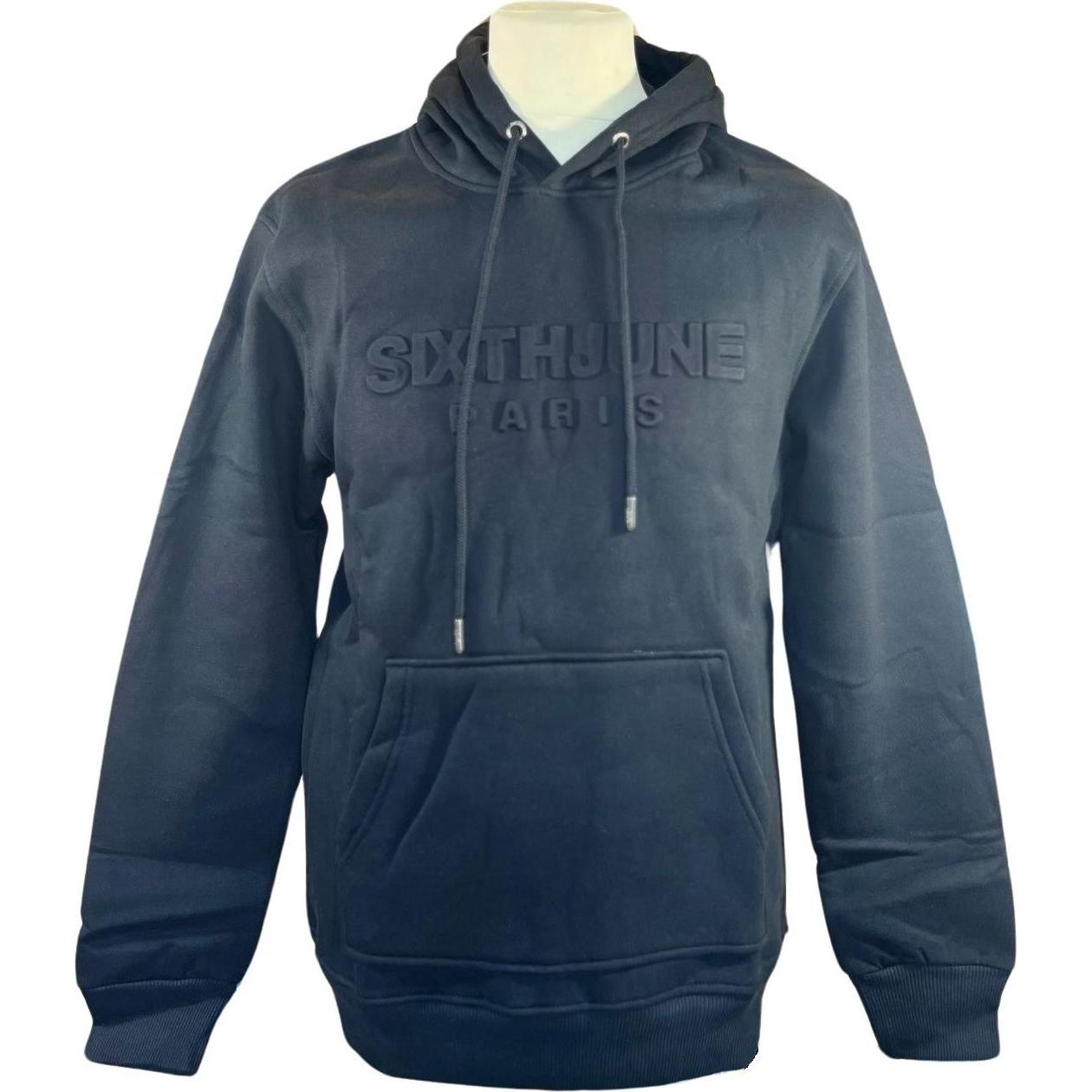 Sixth June, Herren, Pullover, hoodie ixth june thermo emboed, Blau, (S)