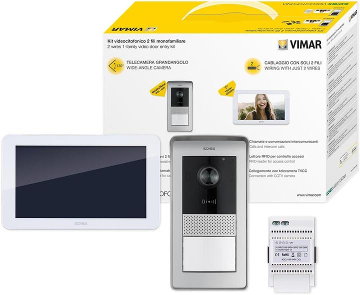 Produktbild Vimar Video-Türsprechanlage mit Touchscreen, RFID, Freisprechen und Aufnahmefunktion