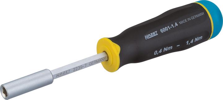 Actual product image HAZET Torque screwdriver 6001-1.4/3 ∙ Nm min-max: 0.4 - 1.4 Nm ∙ Tolerance: 15% ∙ Hexagon, hollow 6… (1/4", 0.40 Nm, 1.40 Nm)