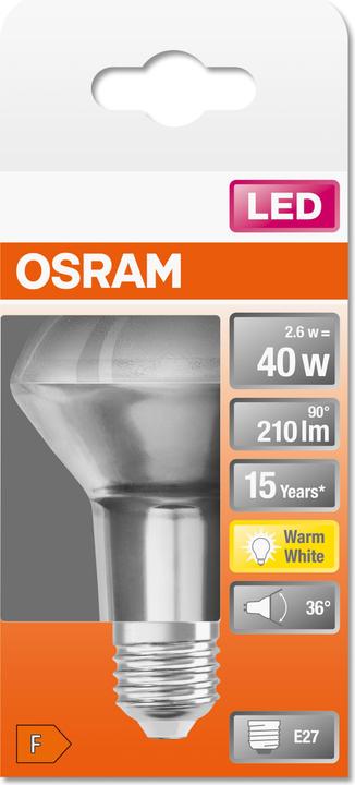 Image du produit Osram Star R63 (E27, 2.60 W, 210 lm, 1 x, F)