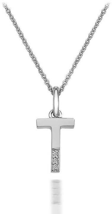 Hot Diamonds Diamant Buchstaben Halskette T (Silber 925, 40 - 45 cm)