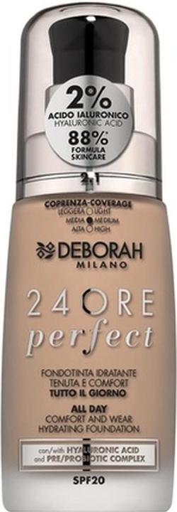 Produktbild Deborah Milano Milano Liquid Foundation 24 Hours Perfect Moisturizing SPF 20 30ml No. 2.1 Vanilla (2.1)