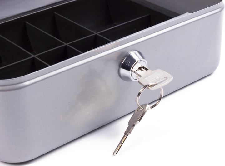 Actual product image Benson Cash box metal silver 200 x 160 x 90mm