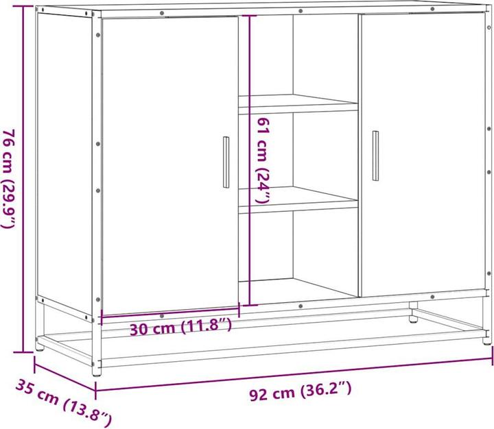 Image du produit vidaXL Sideboard (92 x 35 x 76 cm)