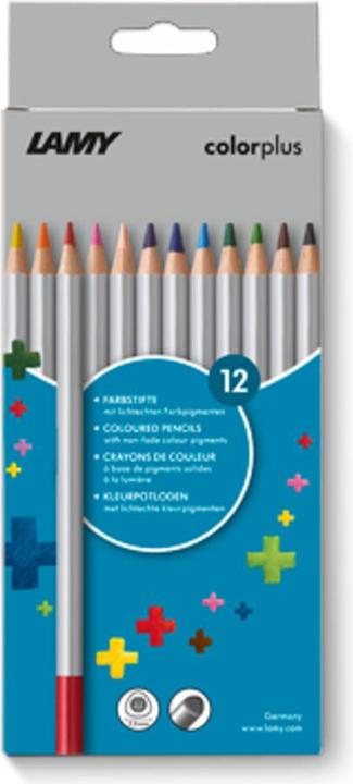 Lamy Dreikant-Buntstifte colorplus, 12er Kartonetui ergonomische Dreieckform, matte Oberfläche, besonder (Farbig sortiert, 12 x)